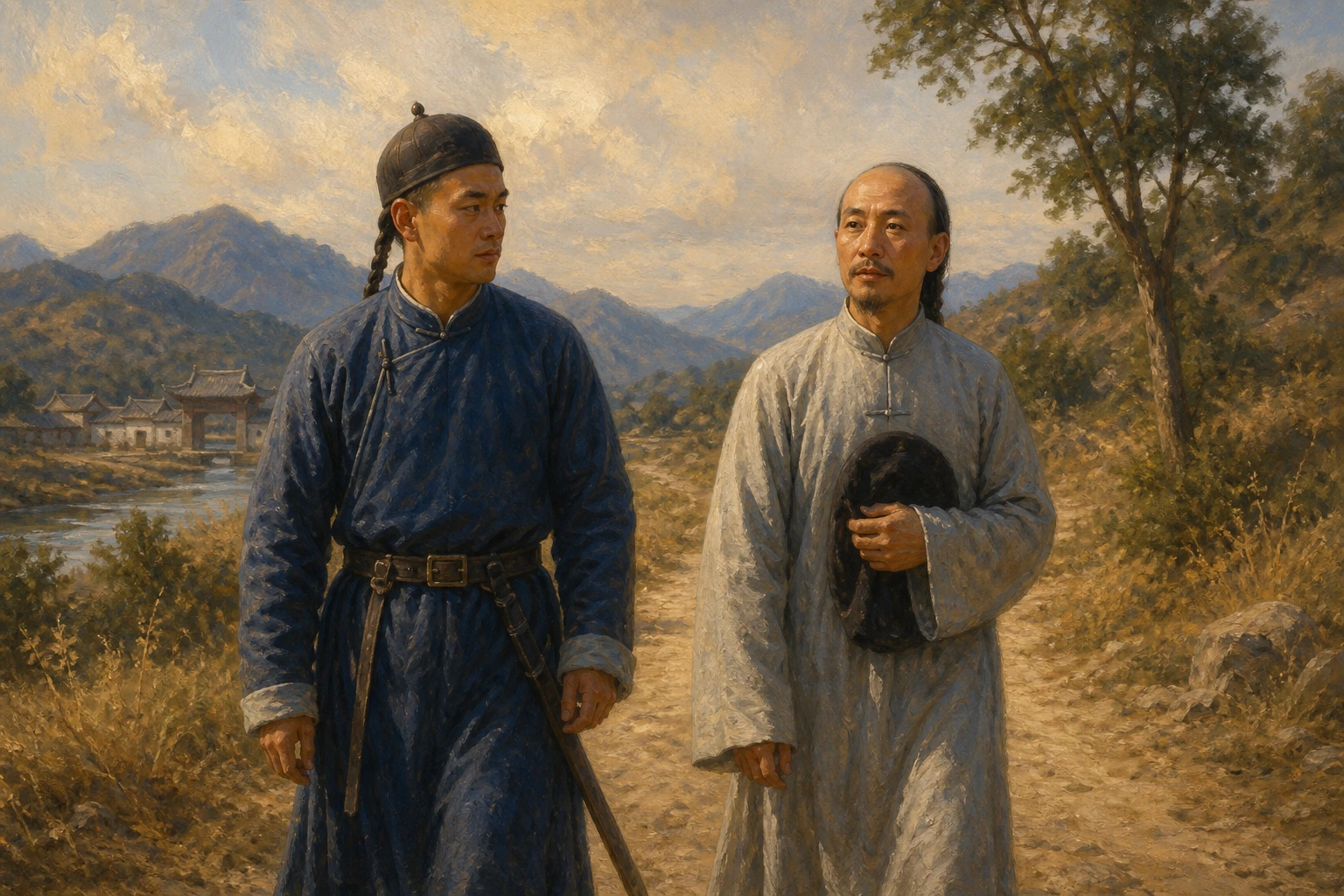 El soldado Agustín Zhao Rong contempla conmovido la serenidad de un sacerdote prisionero en un camino chino.