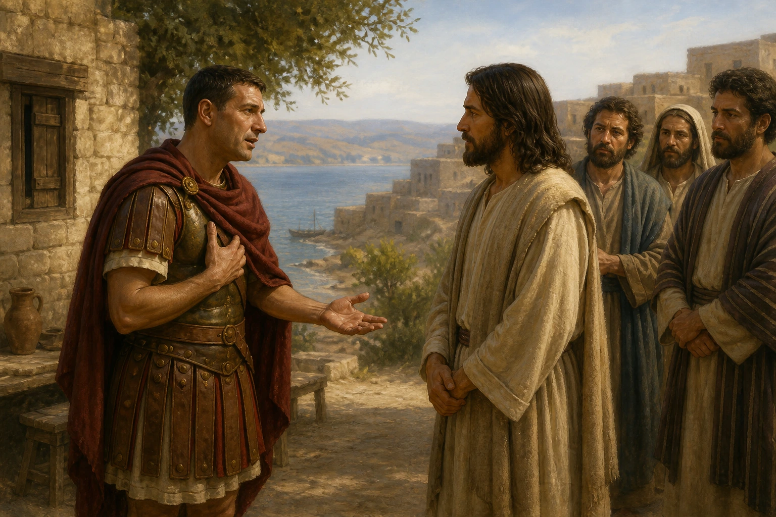 El centurión confía humildemente a Jesús la enfermedad de su criado.