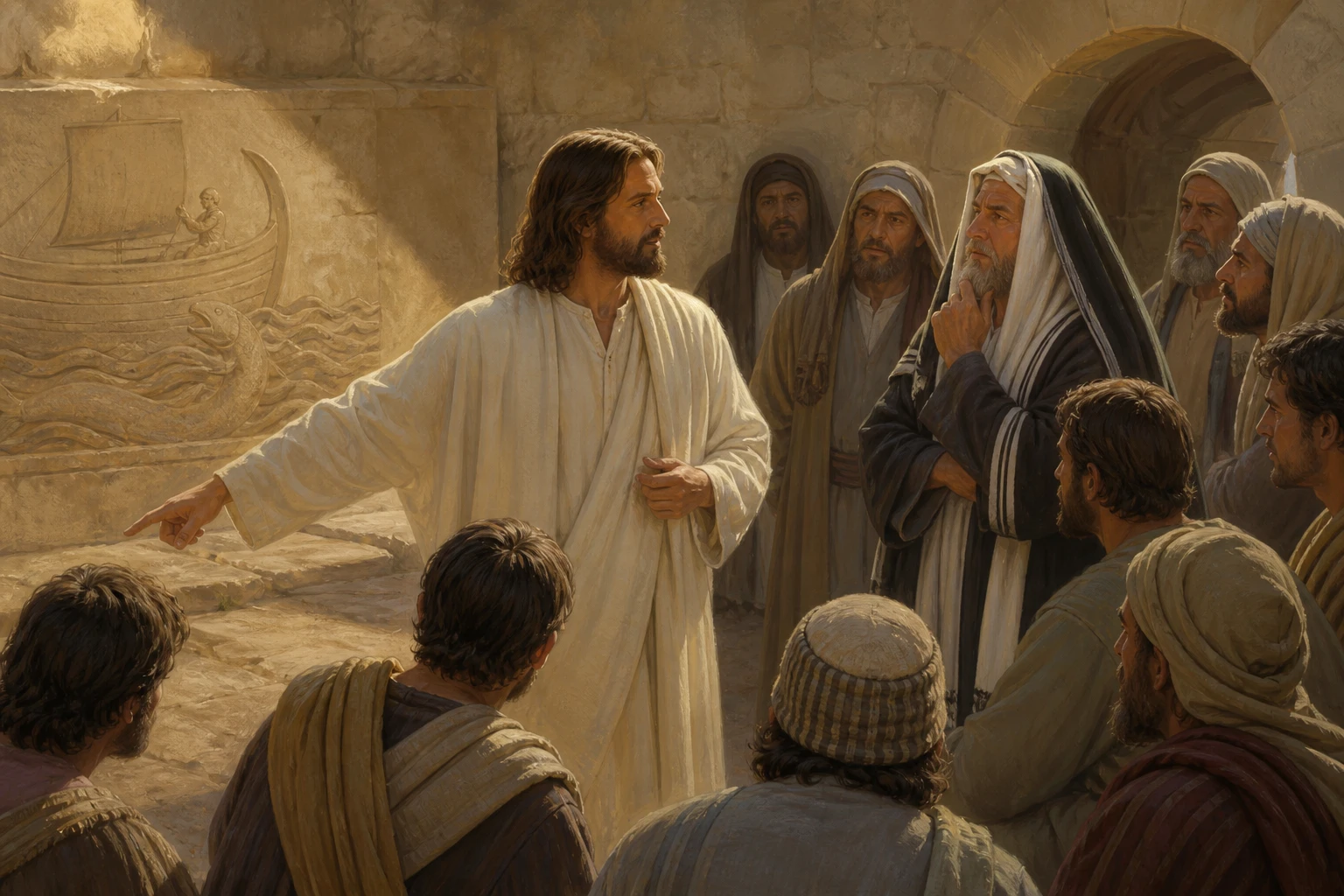 Jesús responde a quienes piden una señal y evoca a Jonás.