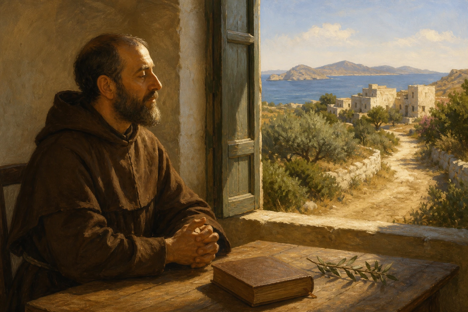 Francisco Palau medita en Ibiza ante un paisaje abierto al servicio y la misión.