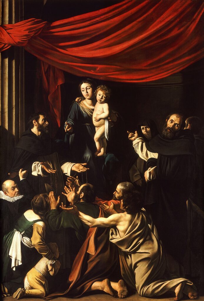 Virgen del Rosario — Caravaggio (1607)