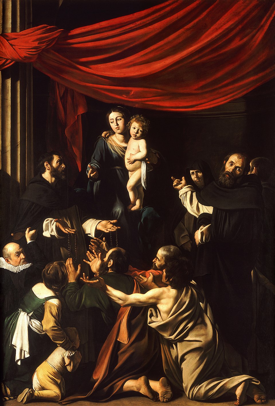 Virgen del Rosario — Caravaggio (1607)