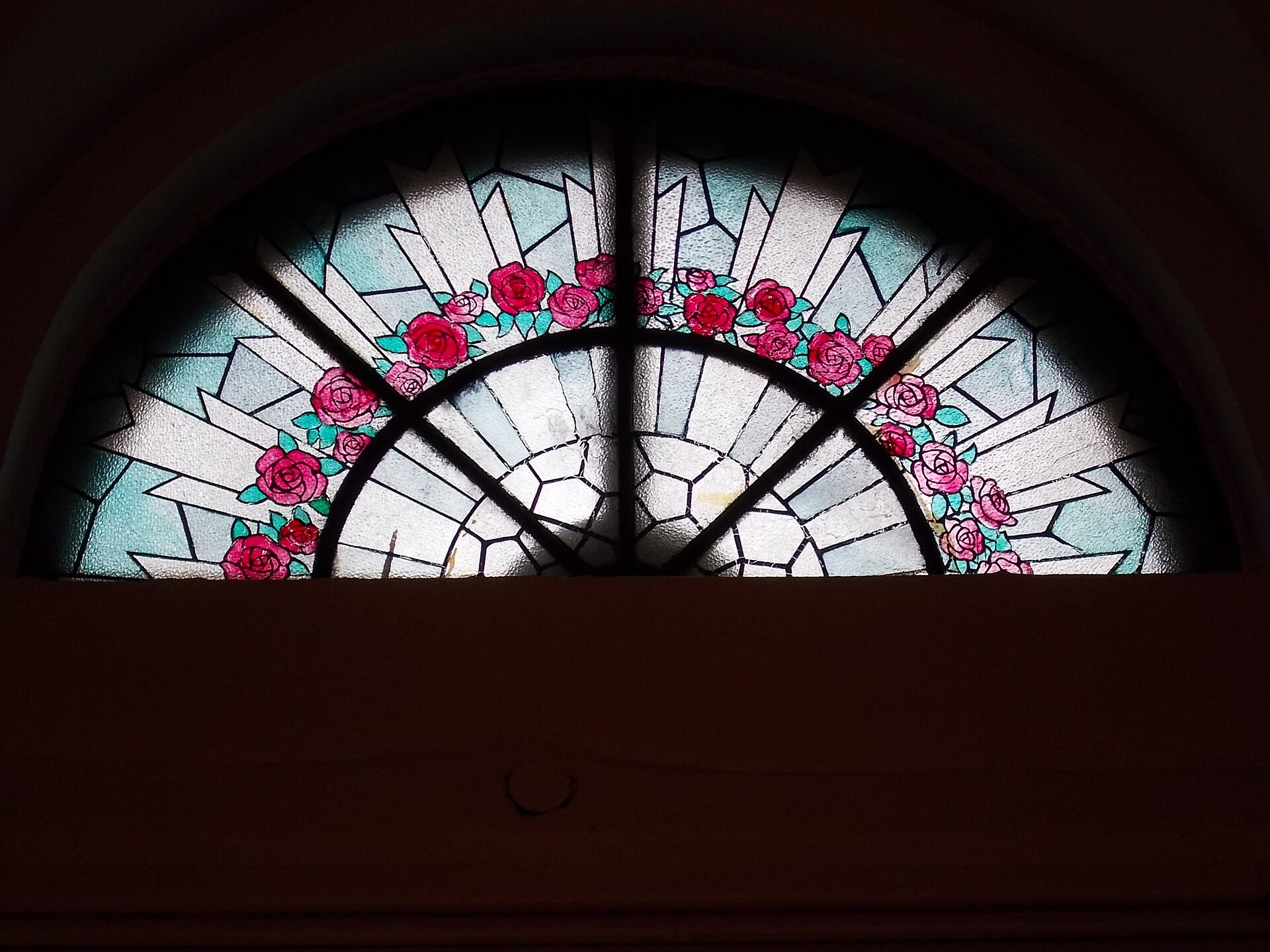 Saint Rita Church, stained glass, 2016 Józsefváros.jpg