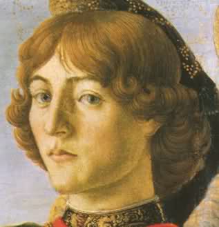 Leonardo Davinci from Francesco Botticini's Tobias and the Three Archangels.jpg