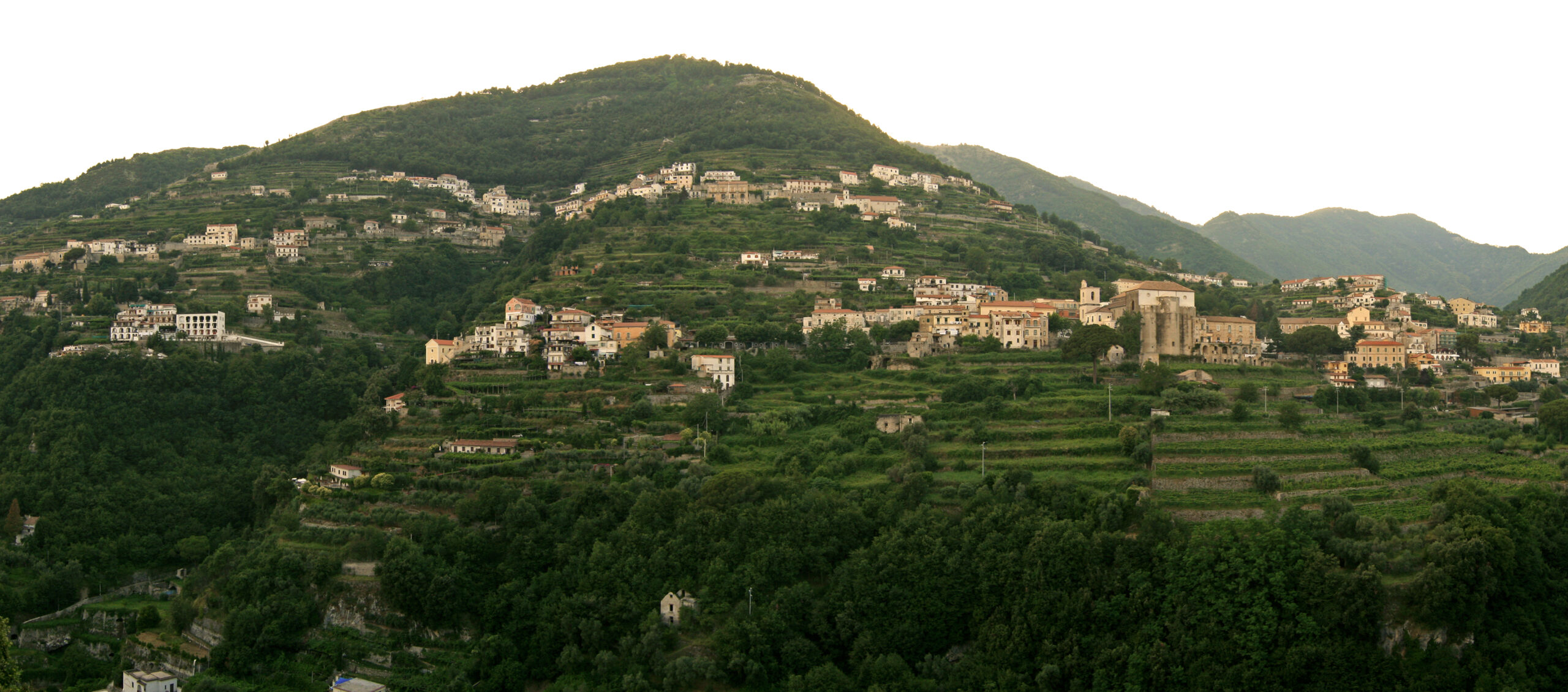 Panorama de Scala en Campania, Italia