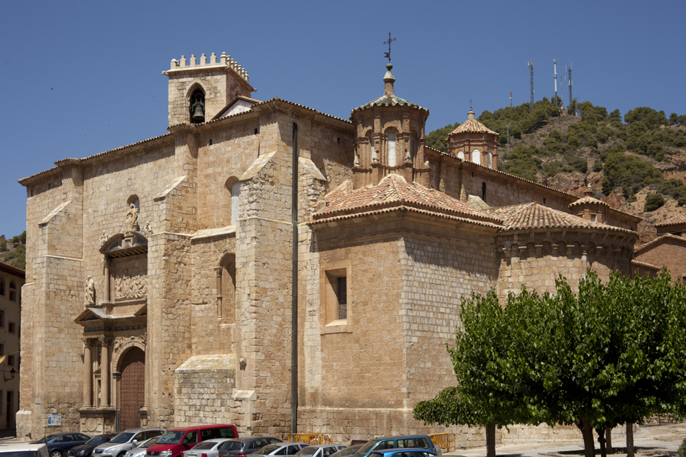 Exterior de la basílica de Santa María de los Sagrados Corporales en Daroca