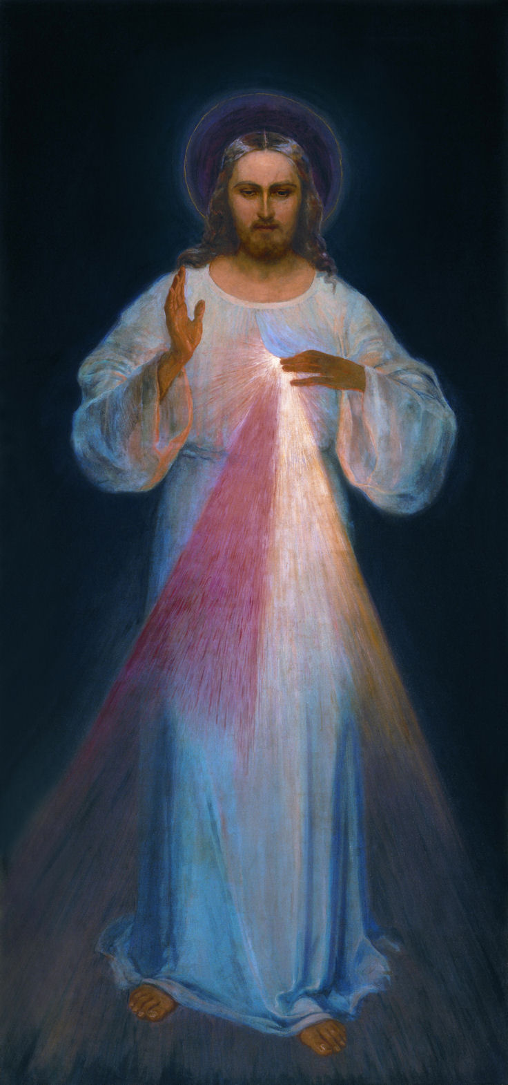 Imagen de la Divina Misericordia, pintada por Eugeniusz Kazimirowski (1934)