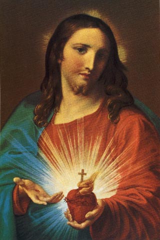 El Sagrado Corazón de Jesús, óleo de Pompeo Batoni (1767)