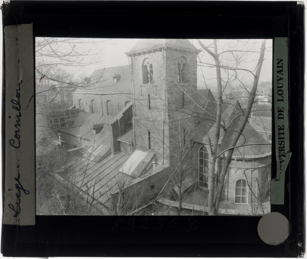 Vista histórica del santuario de Santa Juliana de Cornillón en Lieja